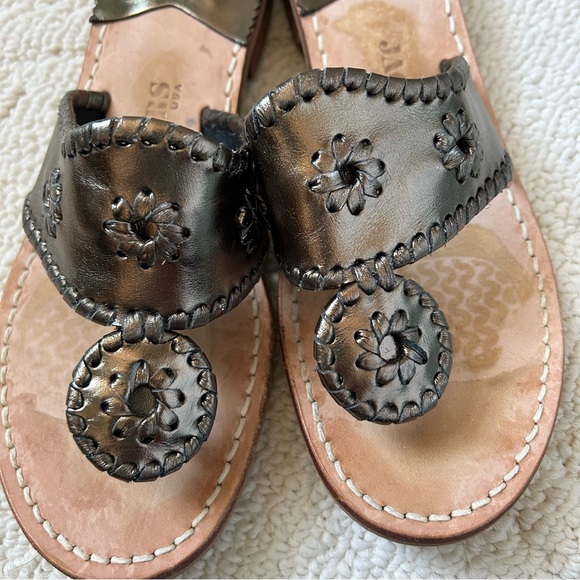 JACK ROGERS PEWTER NAVAJO SANDALS - Picture 3 of 9